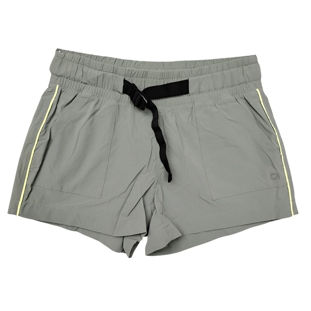 Gap Fit Hike 4" Shorts Size Small Vintage Palm Adjustable Attached Belt Pockets